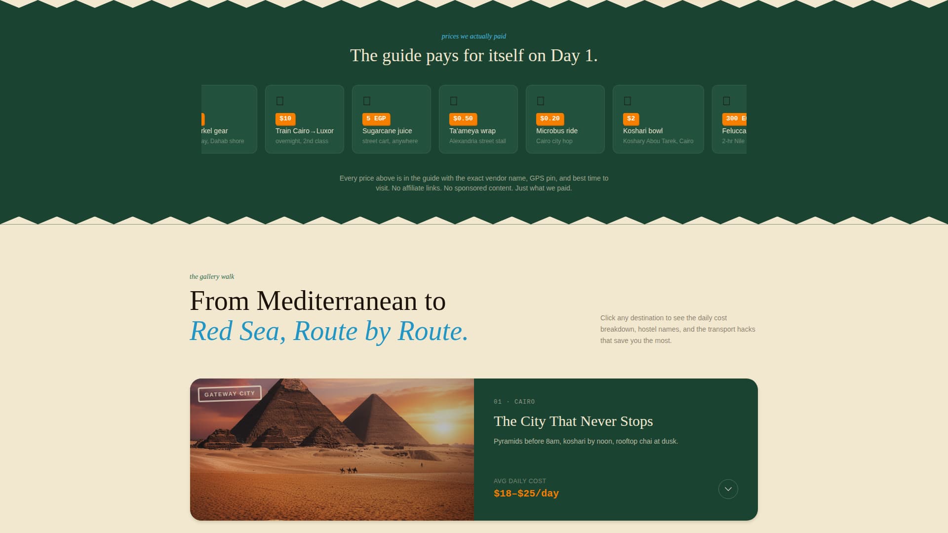 Drift - Wanderlust Budget Landing Page Template