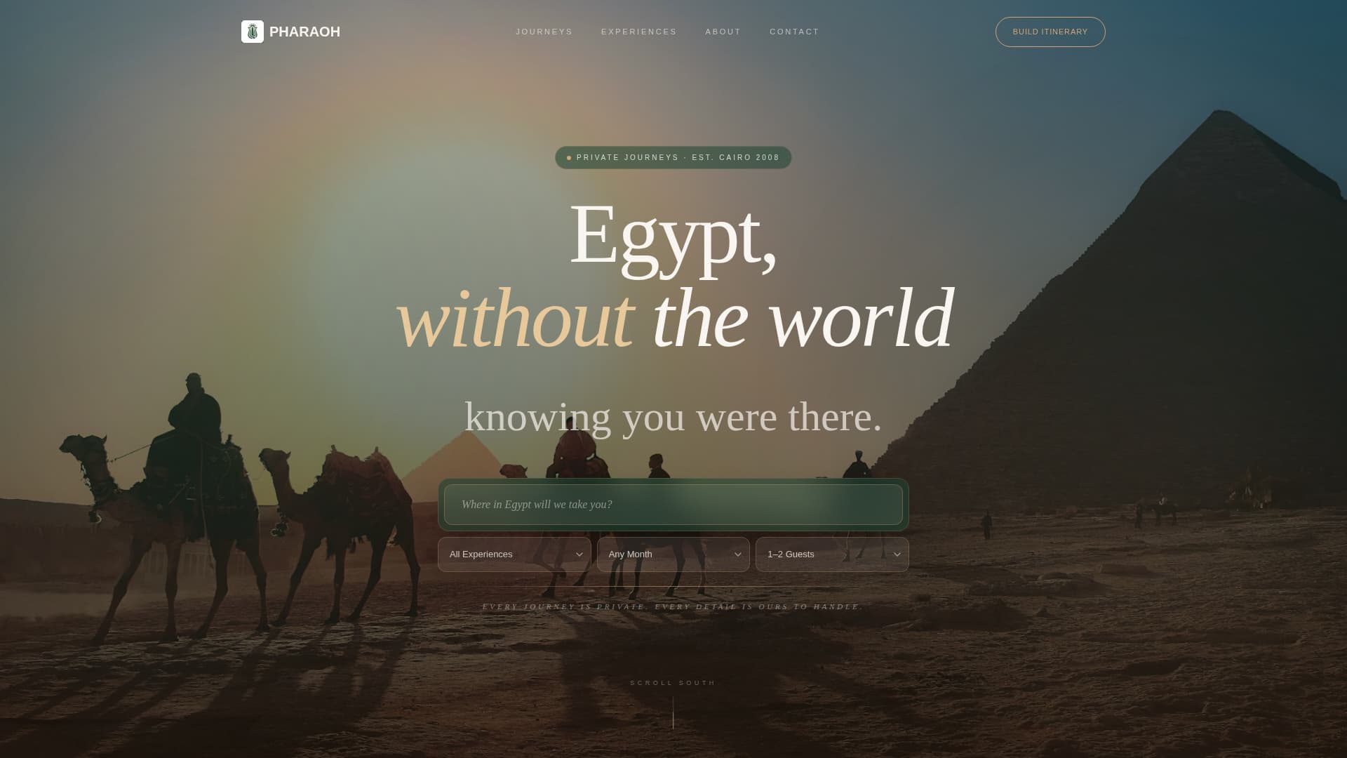 Pharaoh - Exclusive Egypt Landing Page Template