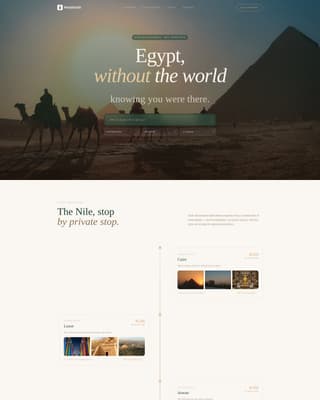 Pharaoh - Exclusive Egypt Landing Page Template