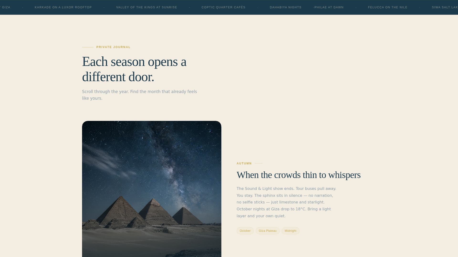 Ankh - Immersive Egypt Landing Page Template