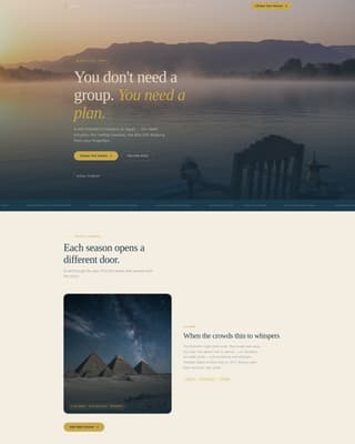 Ankh - Immersive Egypt Landing Page Template