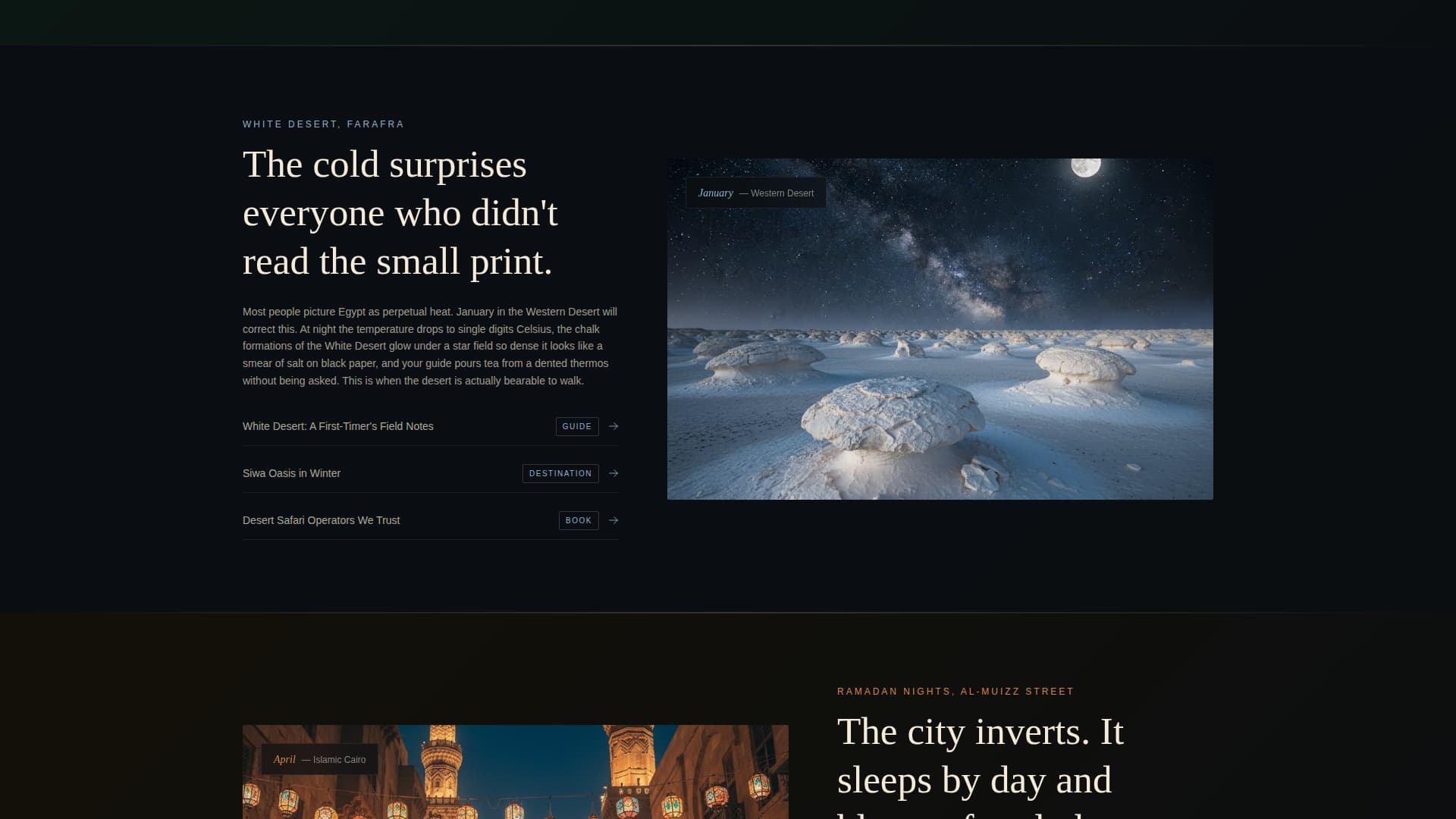 Papyrus - Immersive Egypt Landing Page Template