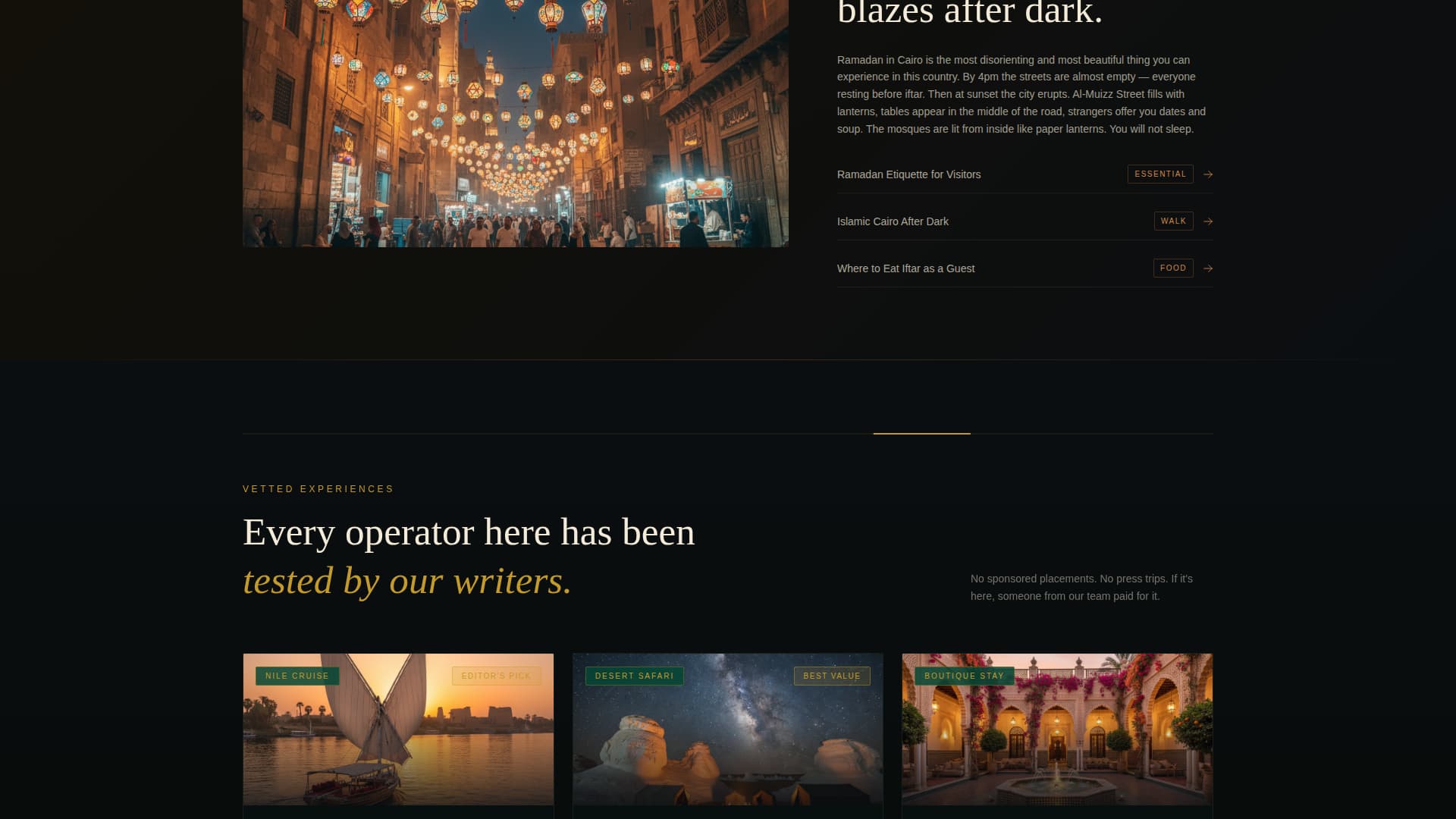 Papyrus - Immersive Egypt Landing Page Template