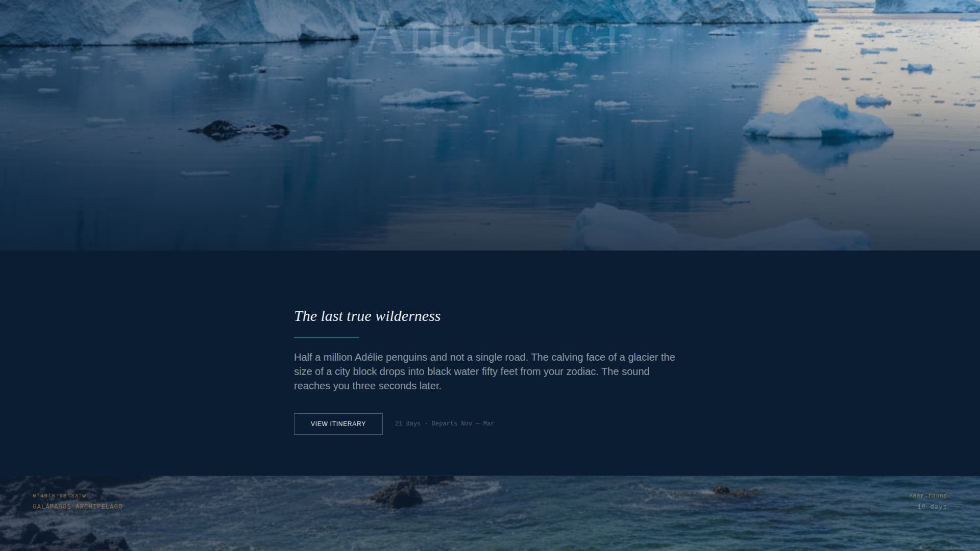 Voyage - Cinematic Expedition Landing Page Template