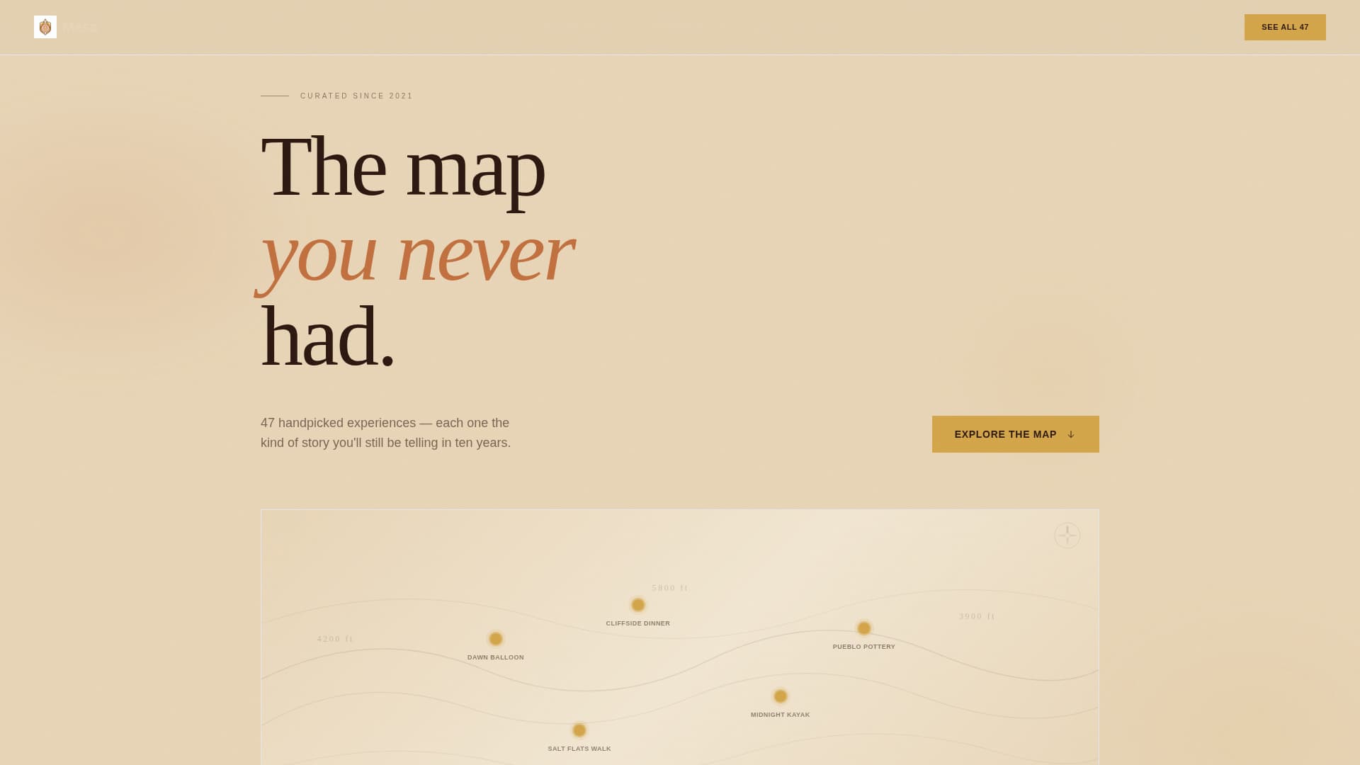 Mesa - Breathtaking Experiencebooking Landing Page Template