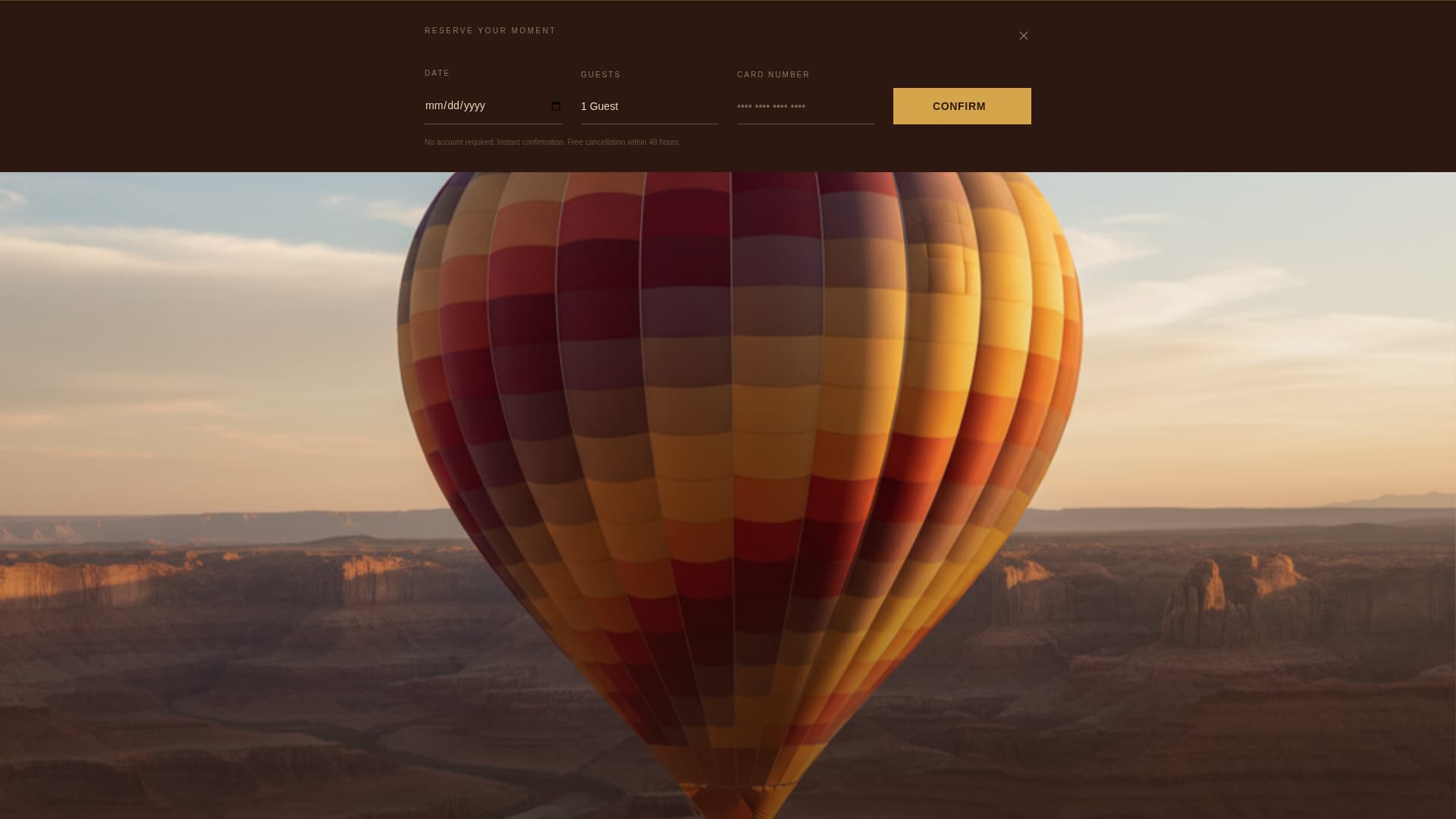 Mesa - Breathtaking Experiencebooking Landing Page Template