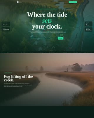 Tideline - Immersive Campground Landing Page Template