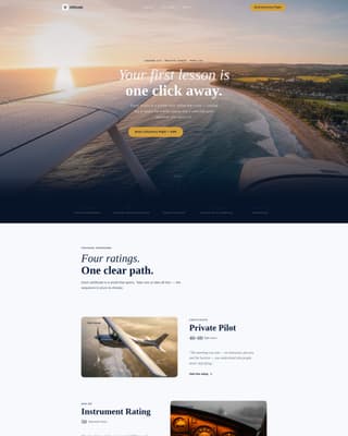 Altitude - Luxe Aviation Landing Page Template