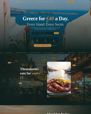 Greece Travel Pricing Website Template