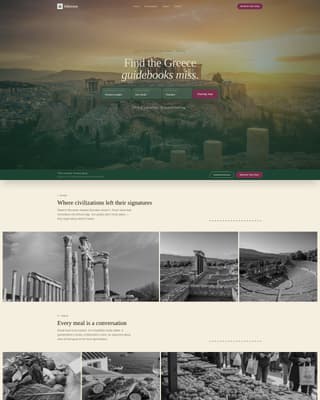 Greece Travel Booking Website Template