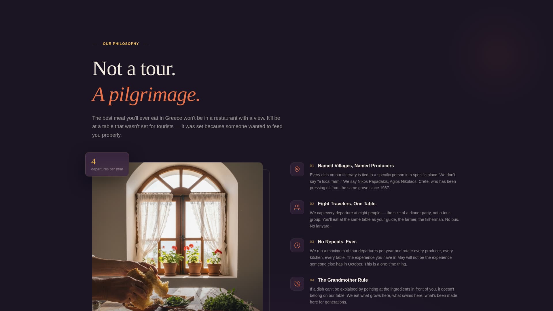 Taverna - Immersive Culinary Landing Page Template