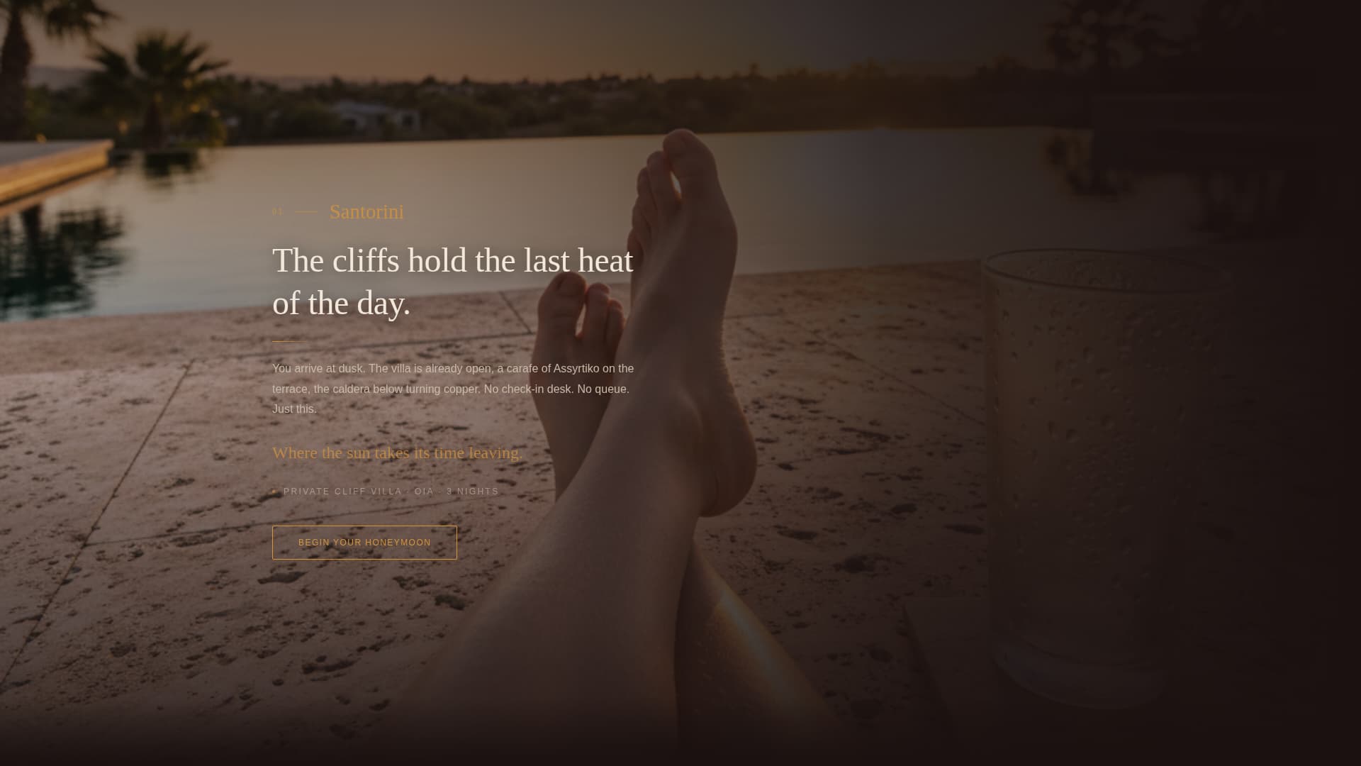 Vow - Enchanting Honeymoon Landing Page Template