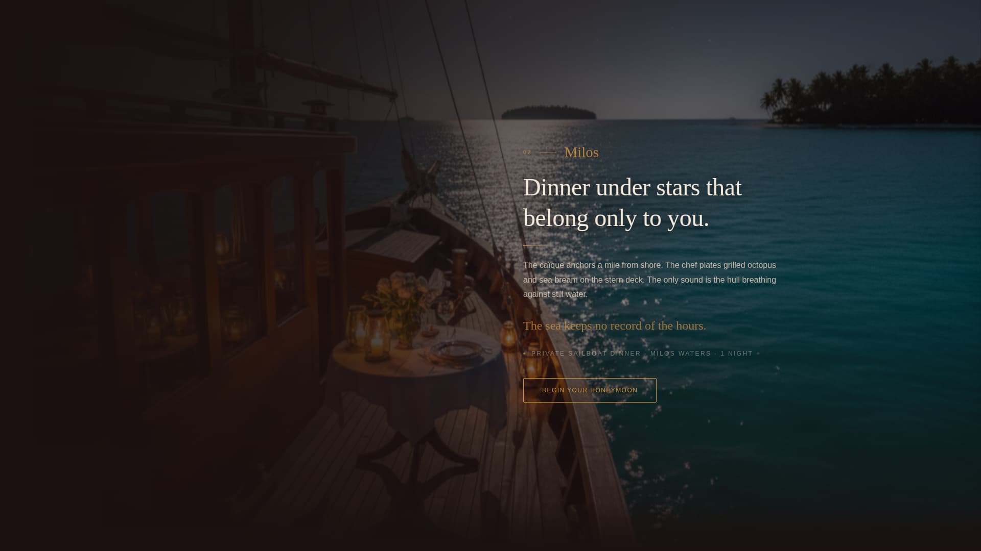 Vow - Enchanting Honeymoon Landing Page Template