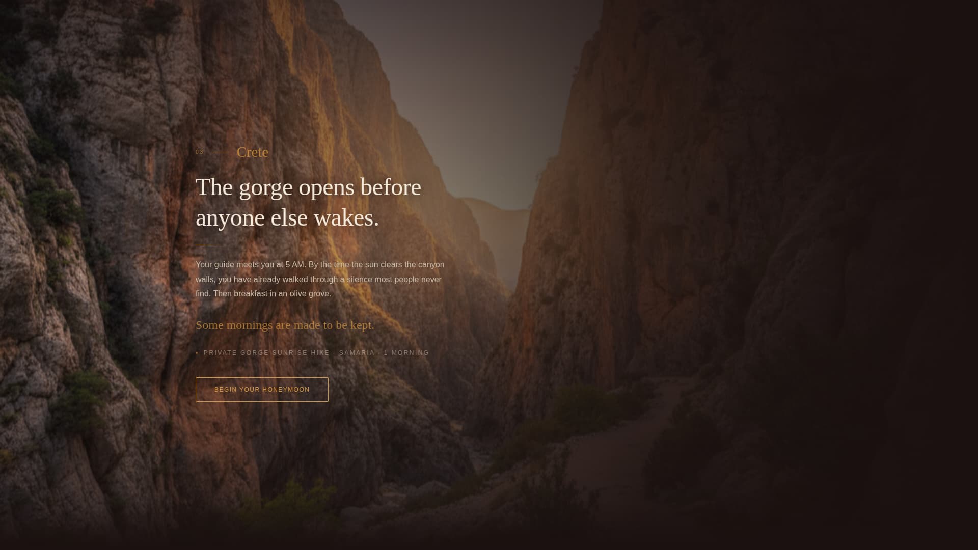 Vow - Enchanting Honeymoon Landing Page Template