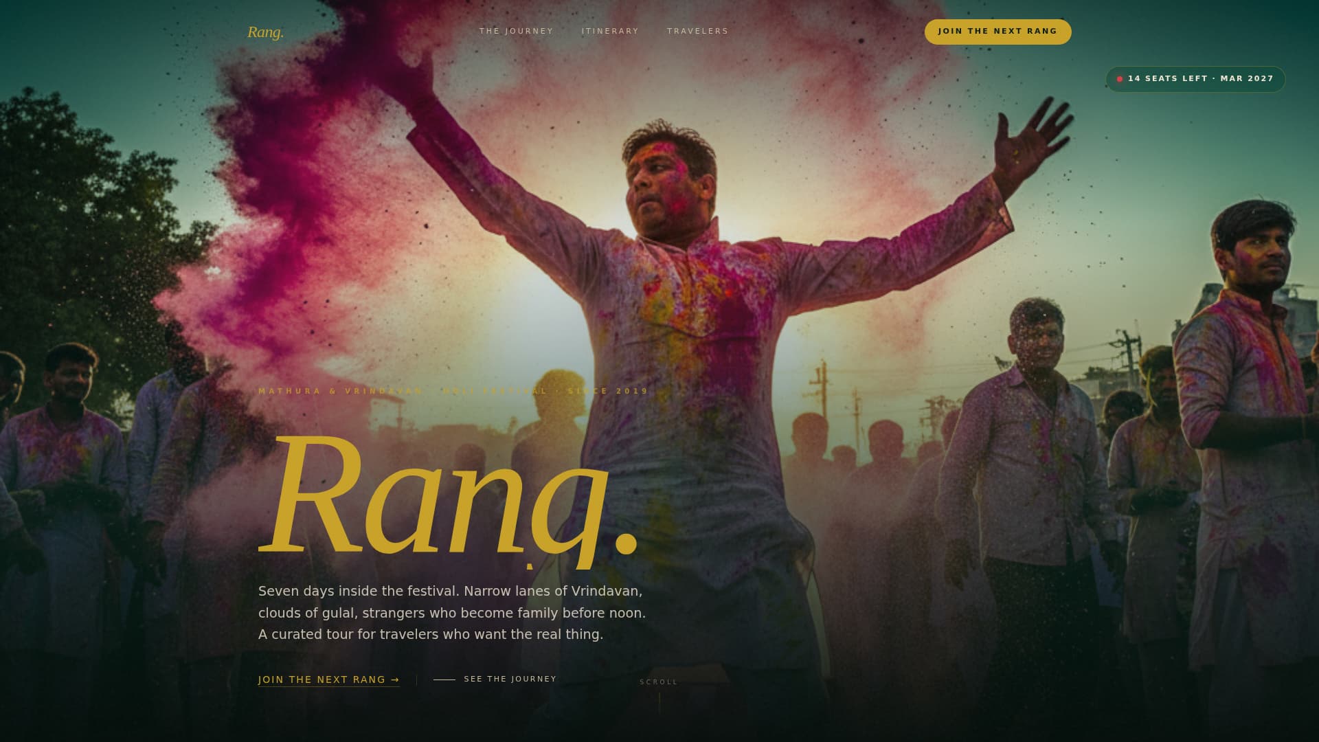 Rang - Immersive Festival Landing Page Template