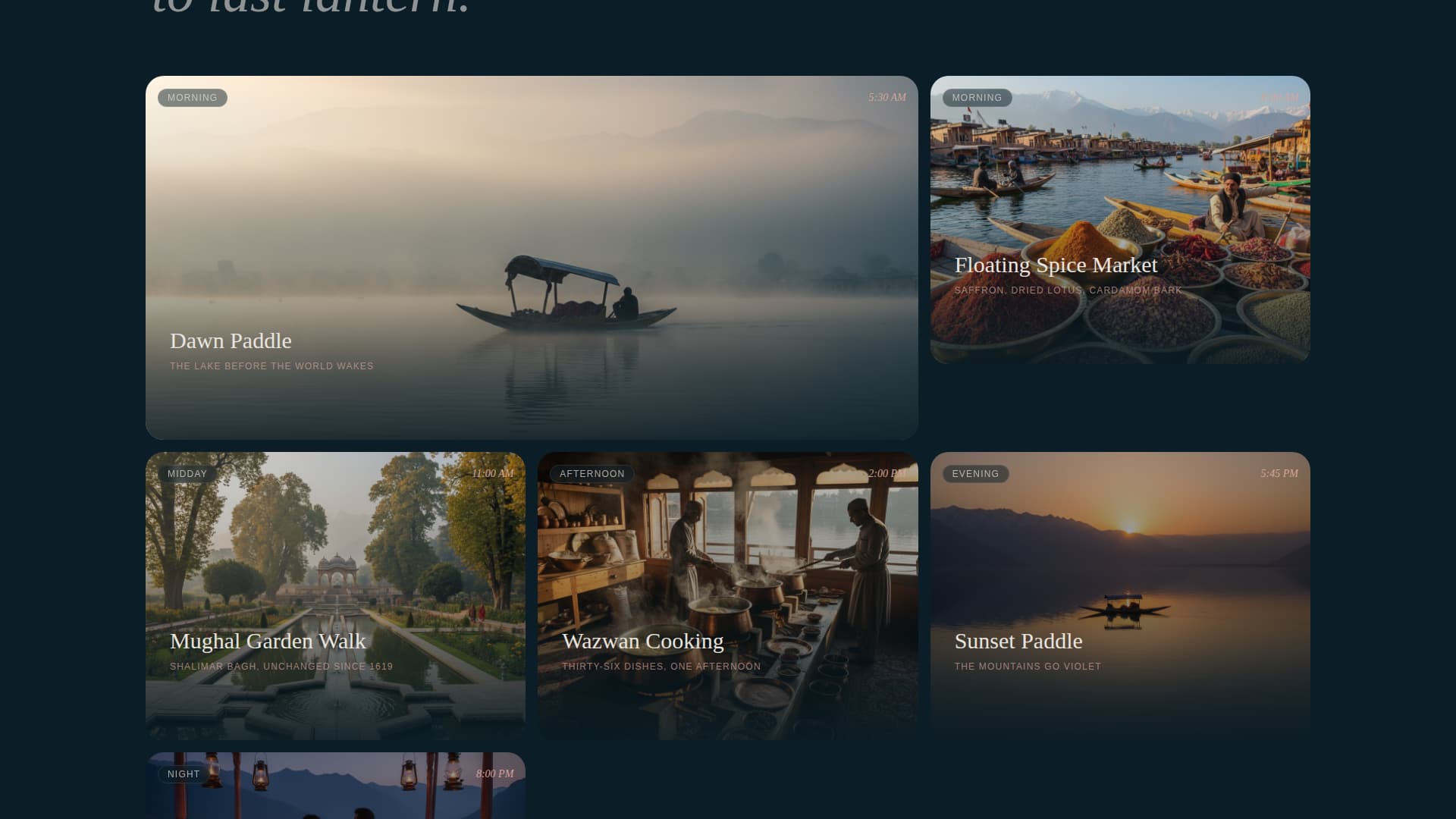 Shikara - Immersive Houseboat Landing Page Template