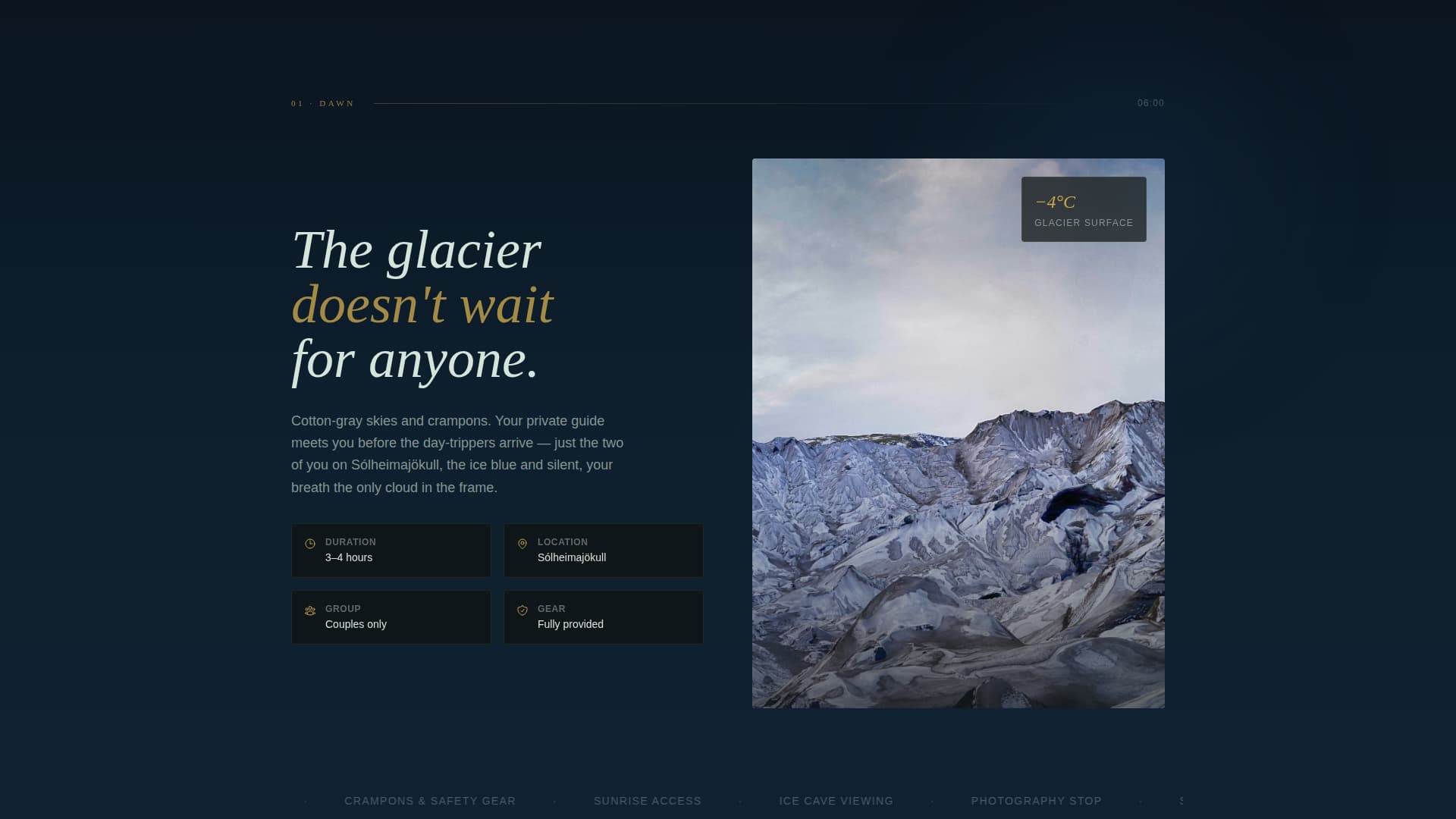 Iceland Travel Specialist Booking Website Template