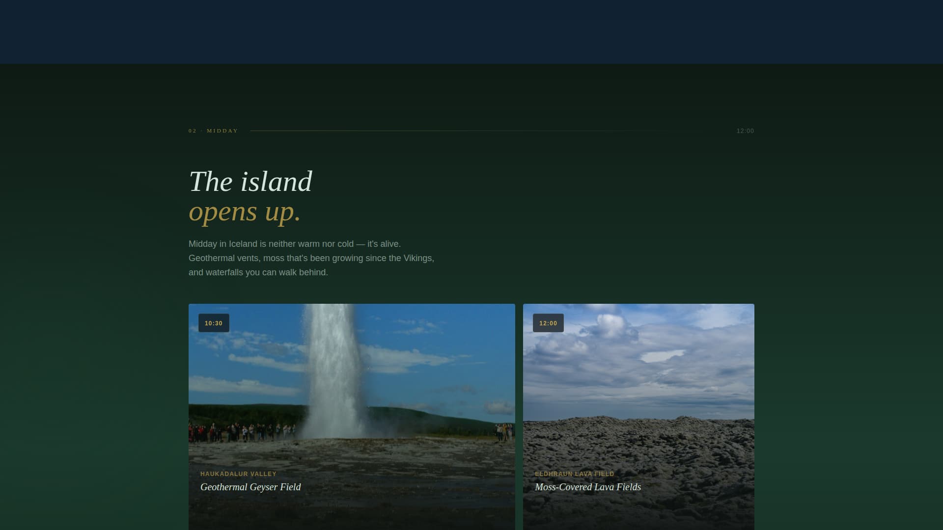 Iceland Travel Specialist Booking Website Template
