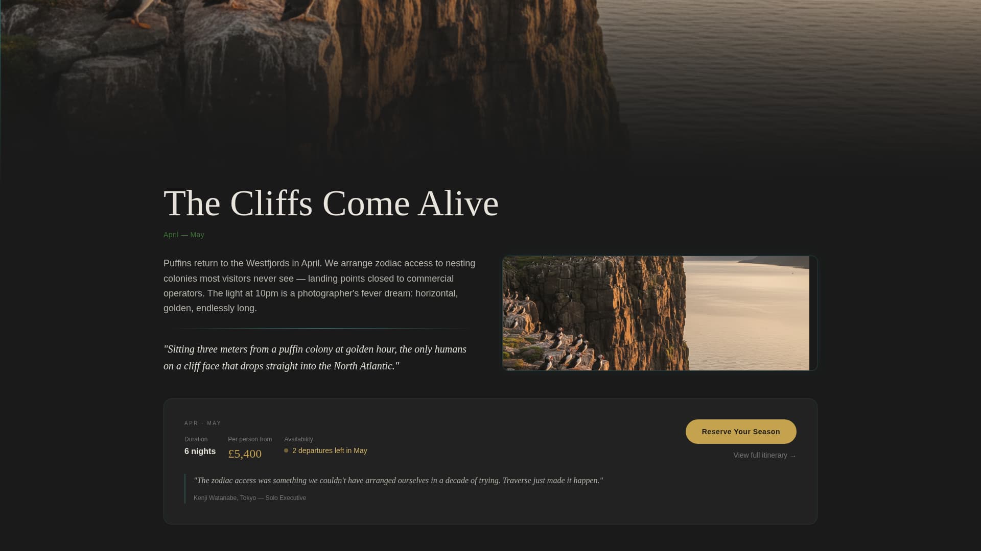 Traverse - Immersive Expedition Landing Page Template
