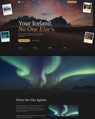Iceland Travel Expert Booking Website Template