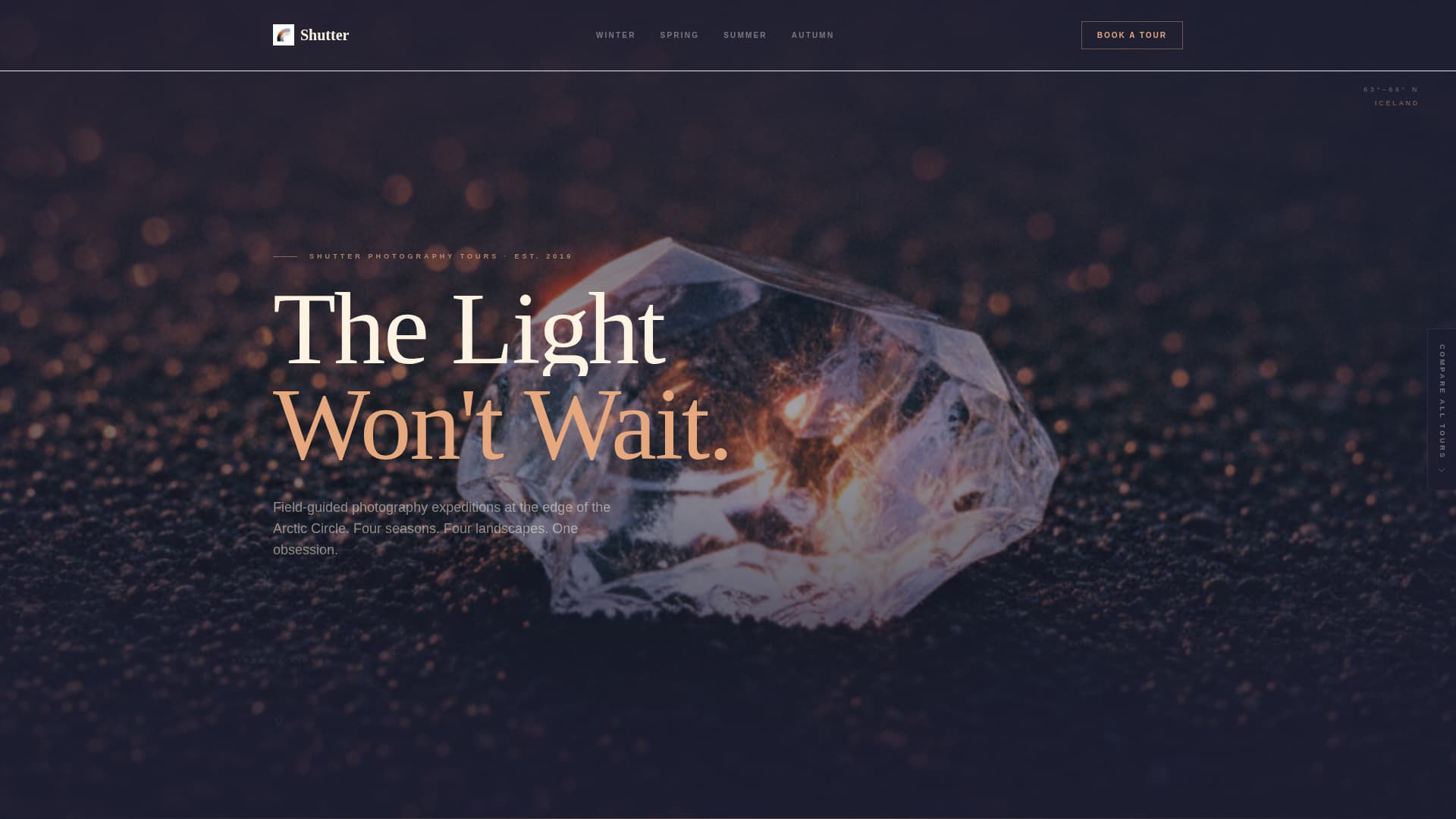 Shutter - Breathtaking Photography Landing Page Template