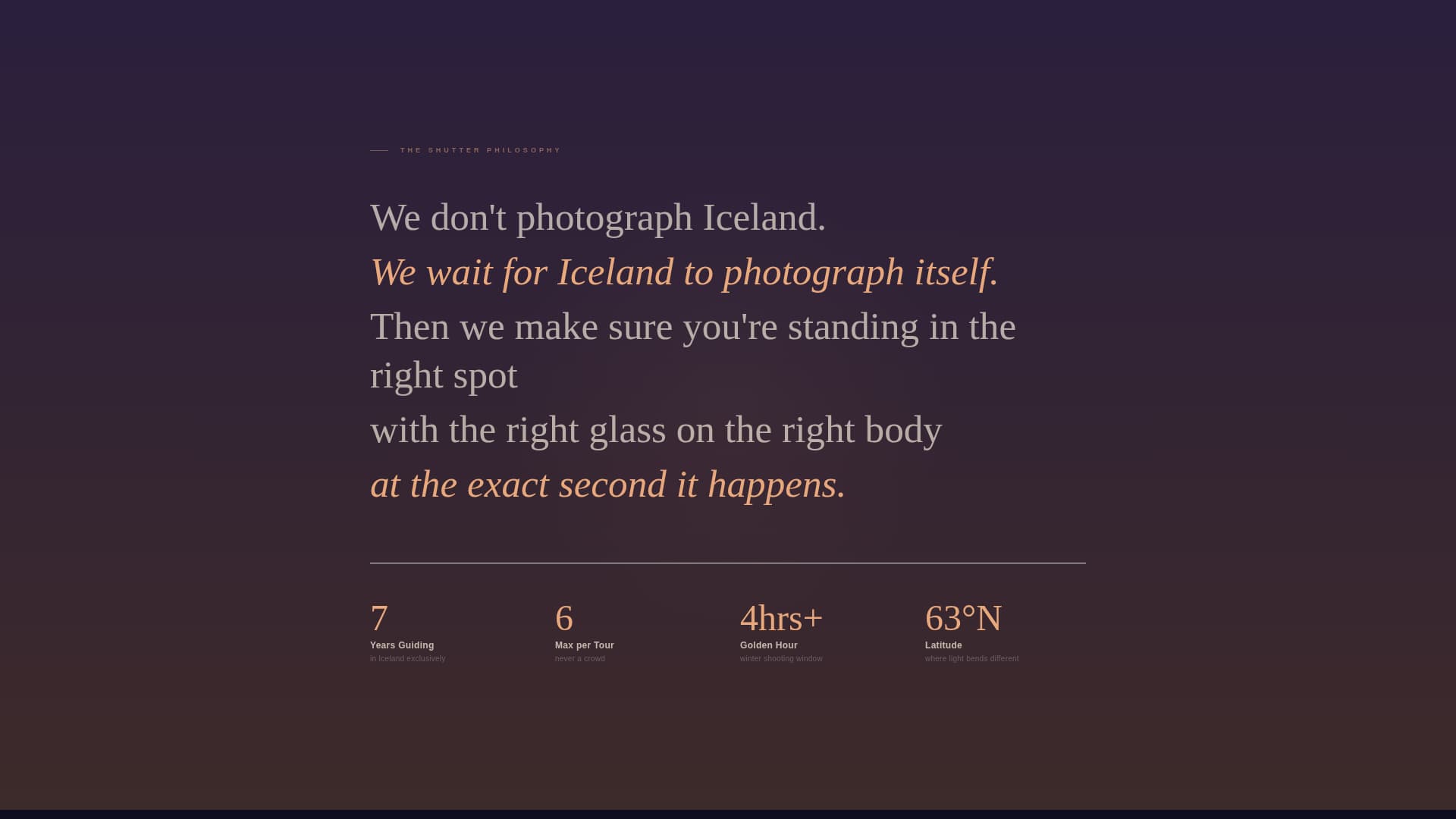 Shutter - Breathtaking Photography Landing Page Template