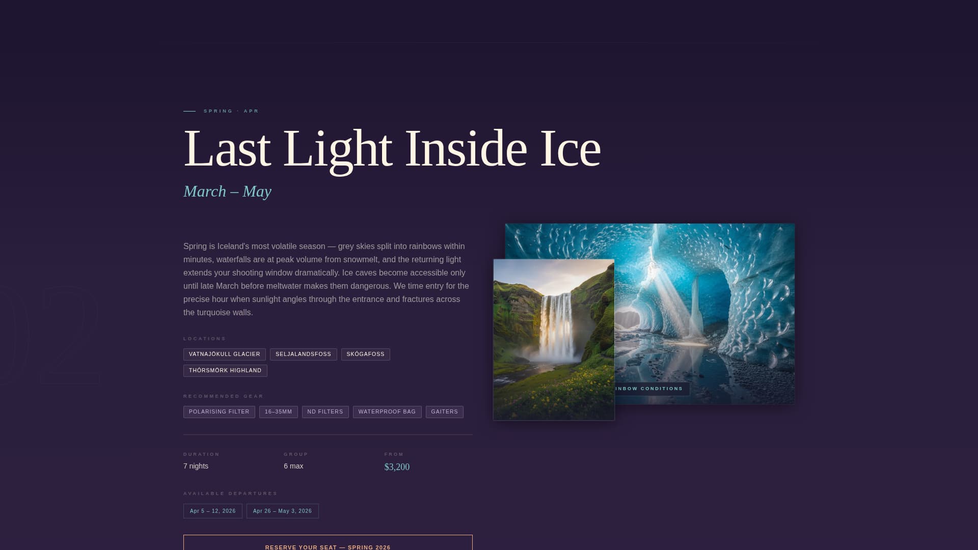 Shutter - Breathtaking Photography Landing Page Template