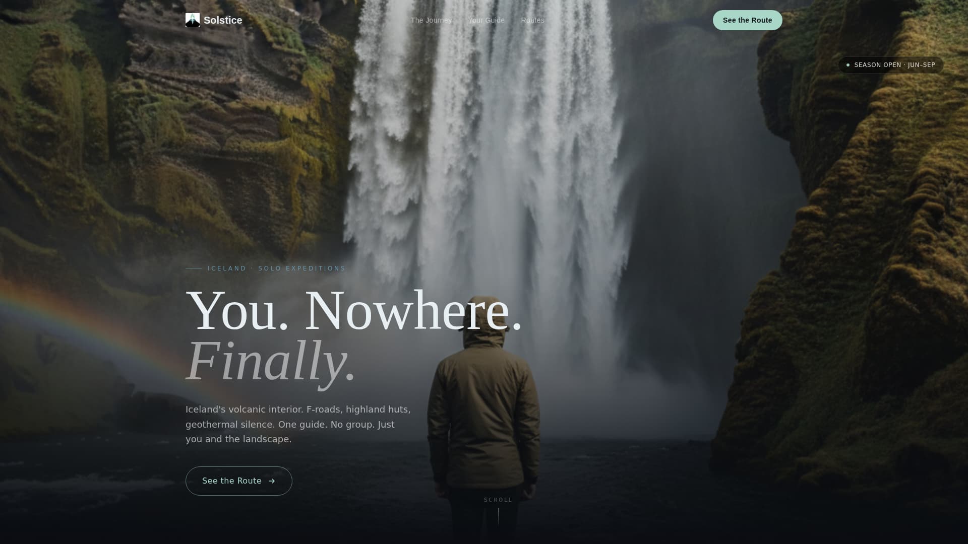 Solstice - Immersive Solotravel Landing Page Template