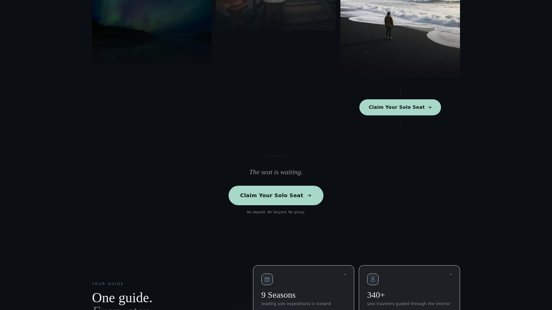 Solstice - Immersive Solotravel Landing Page Template