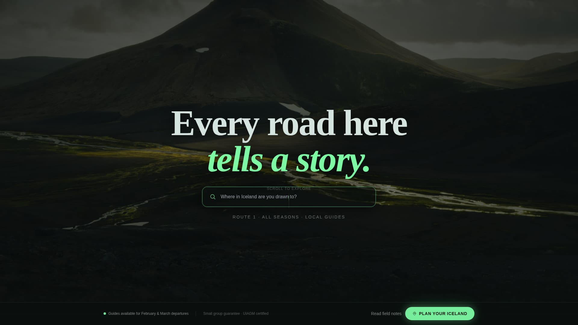 North — Iceland Journey Landing Page Template