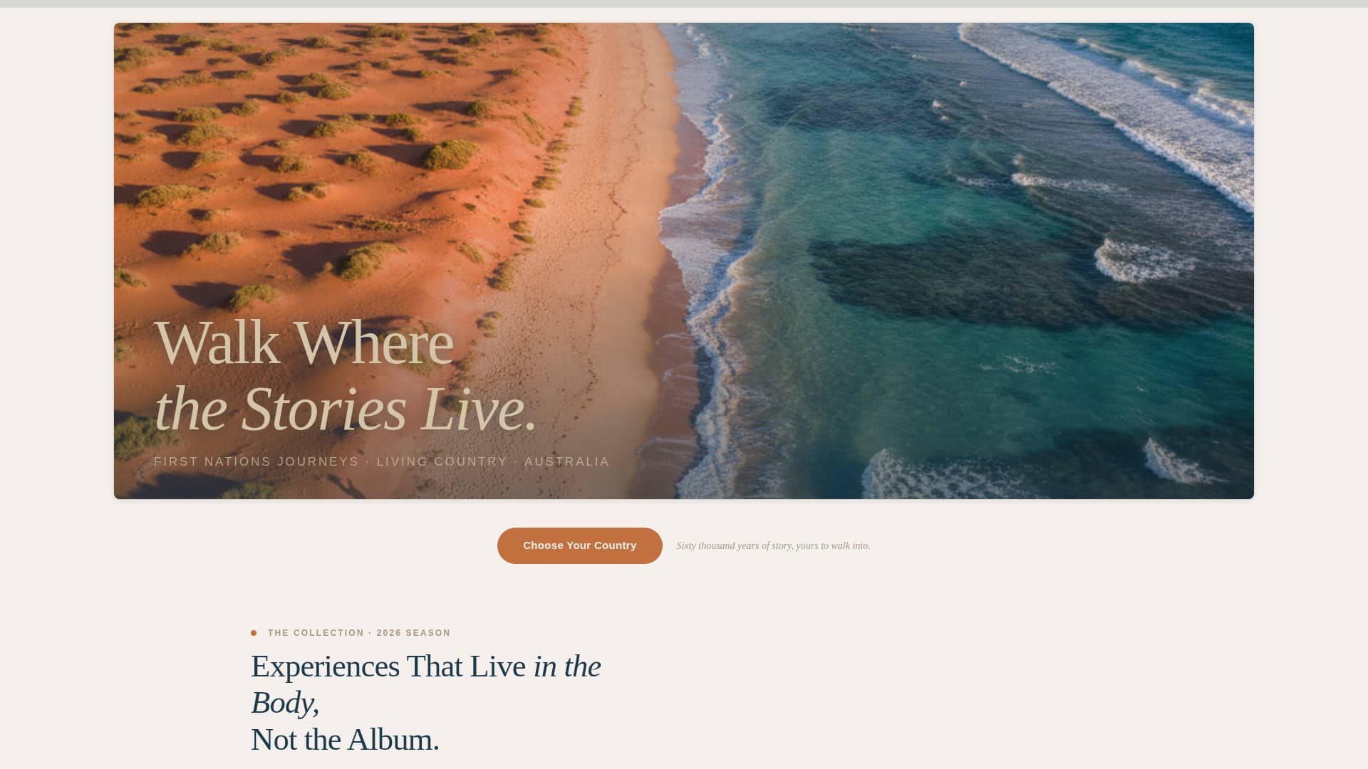 Waypoint - Immersive Indigenous Landing Page Template