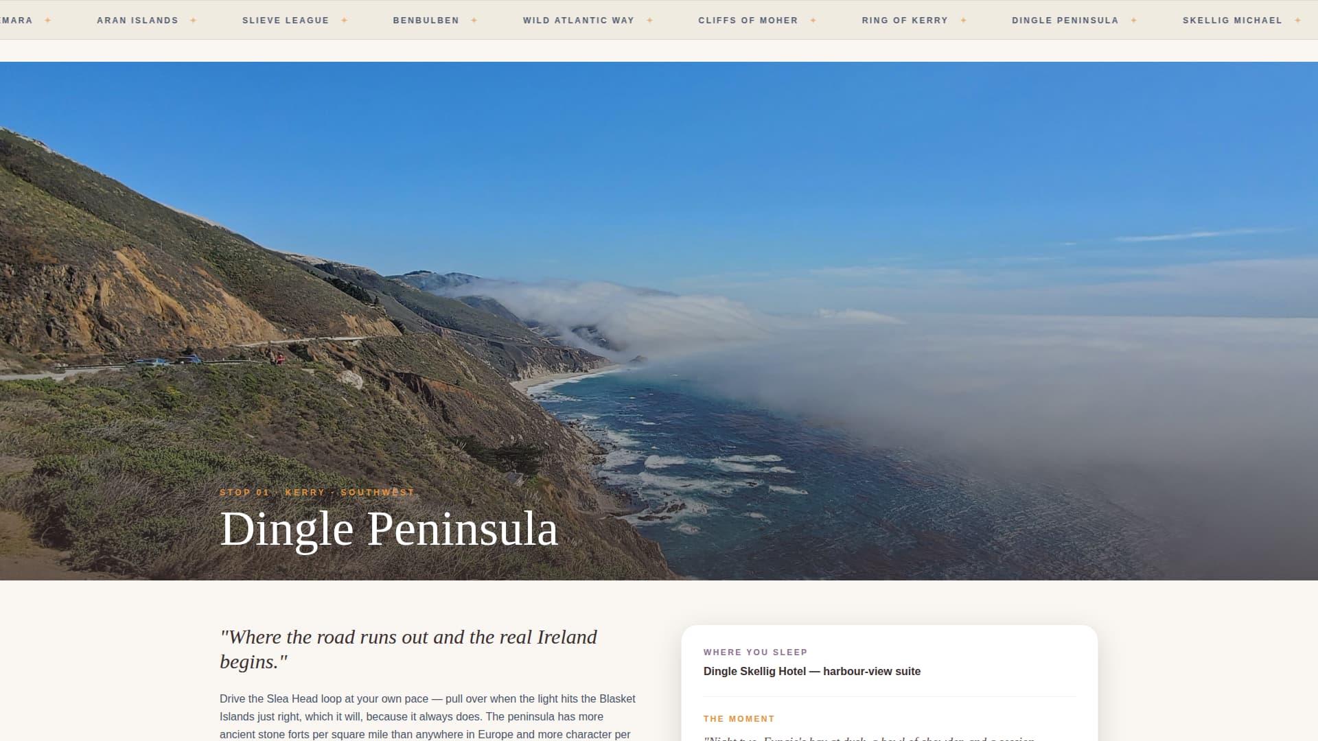 Wander - Immersive Honeymoon Landing Page Template