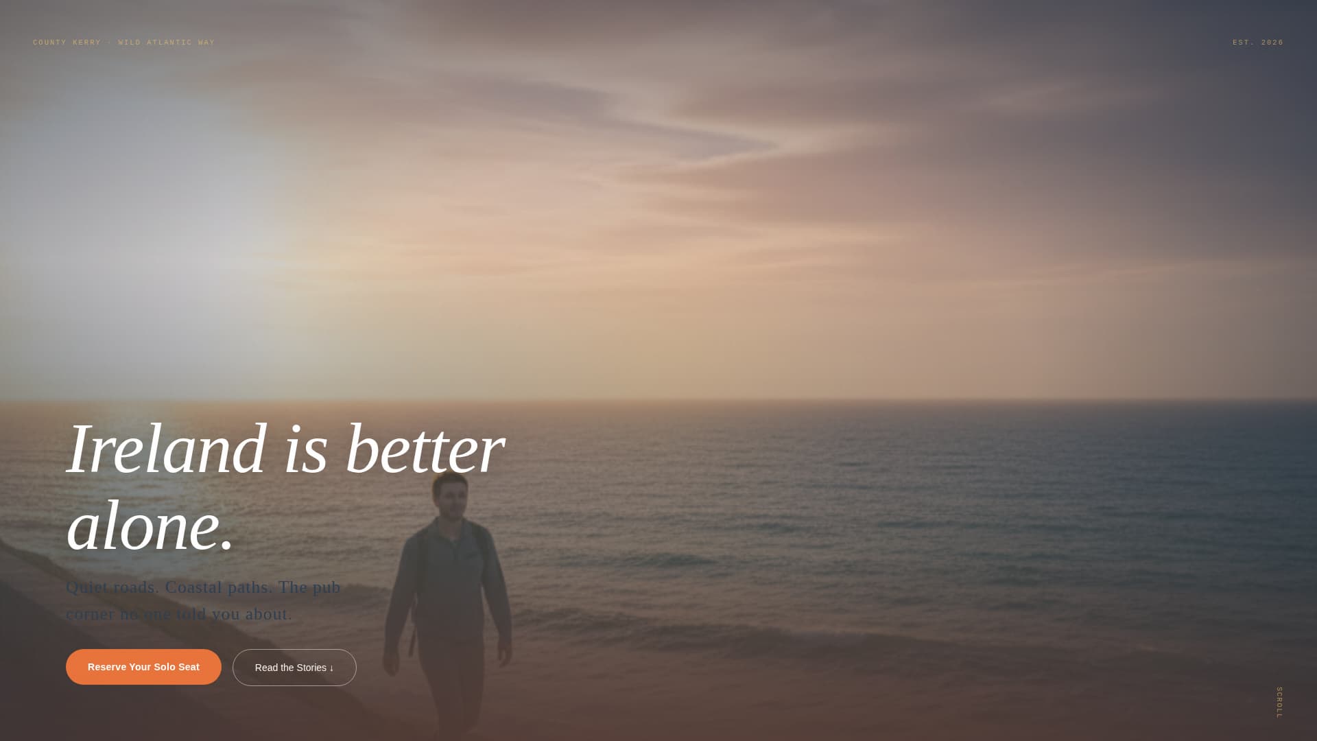 Wander - Immersive Ireland Landing Page Template