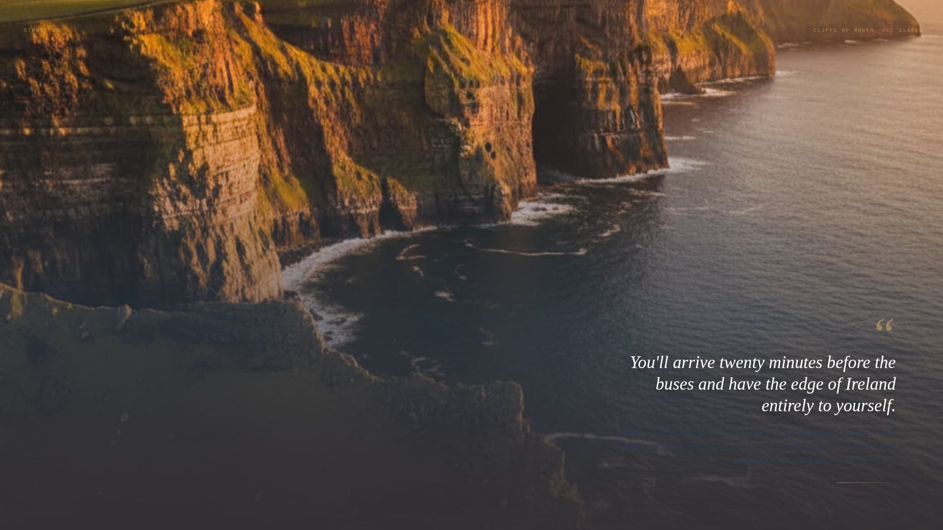 Wander - Immersive Ireland Landing Page Template