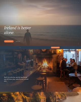 Wander - Immersive Ireland Landing Page Template
