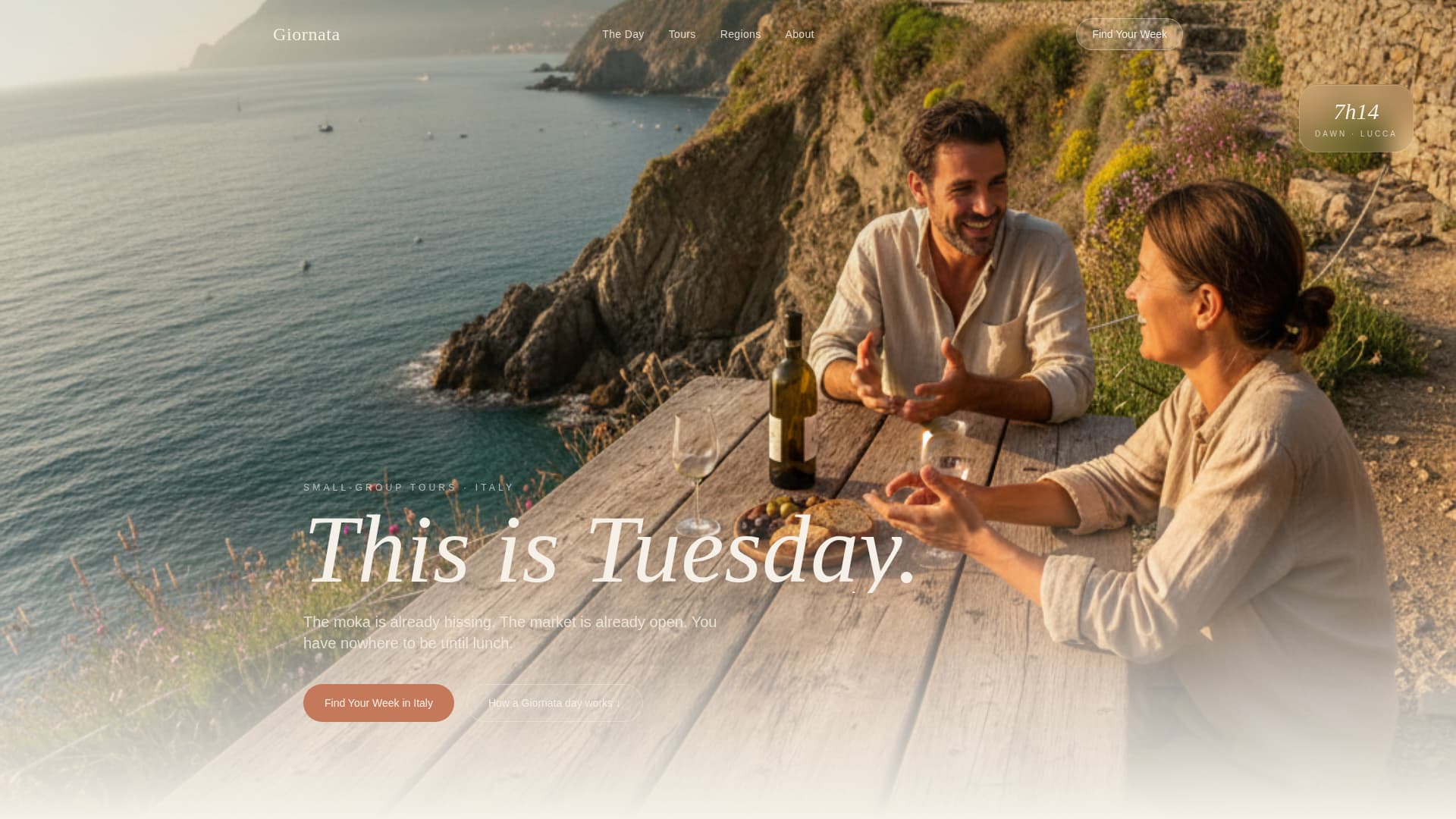 Giornata - Immersive Italy Landing Page Template