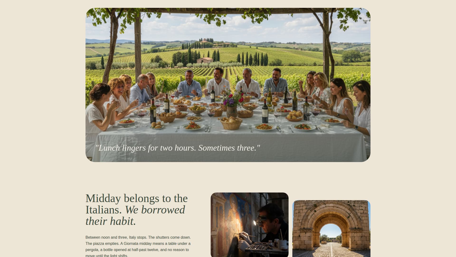 Giornata - Immersive Italy Landing Page Template