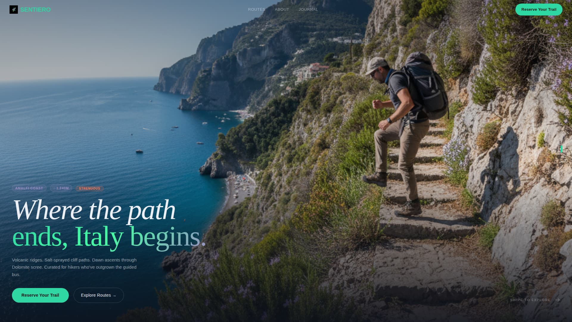 Sentiero - Breathtaking Italy Landing Page Template