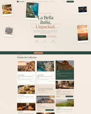 Italy Travel Blog Website Template