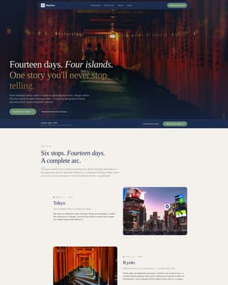 Japan Travel Booking Website Template