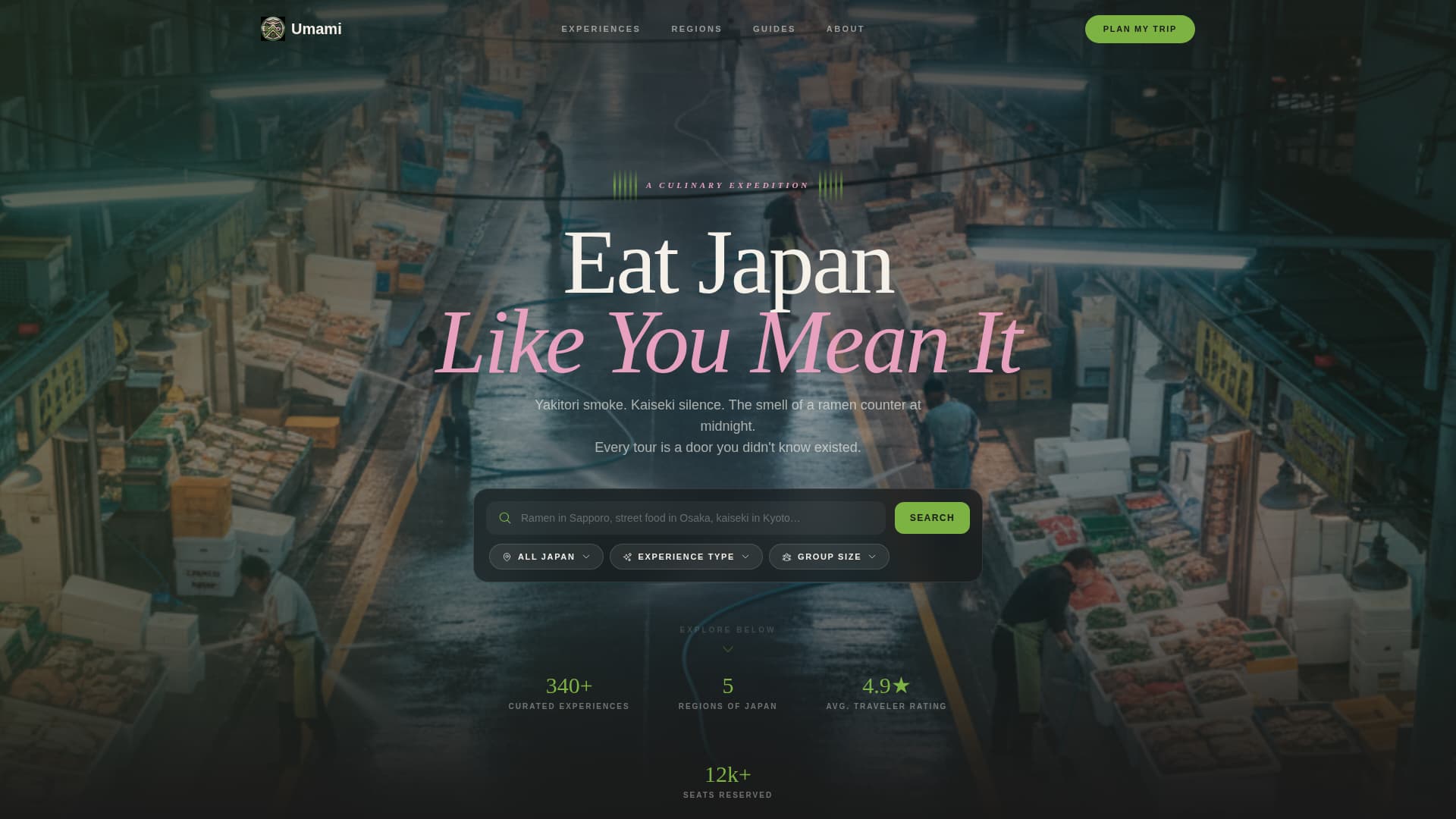 Umami - Immersive Culinary Landing Page Template