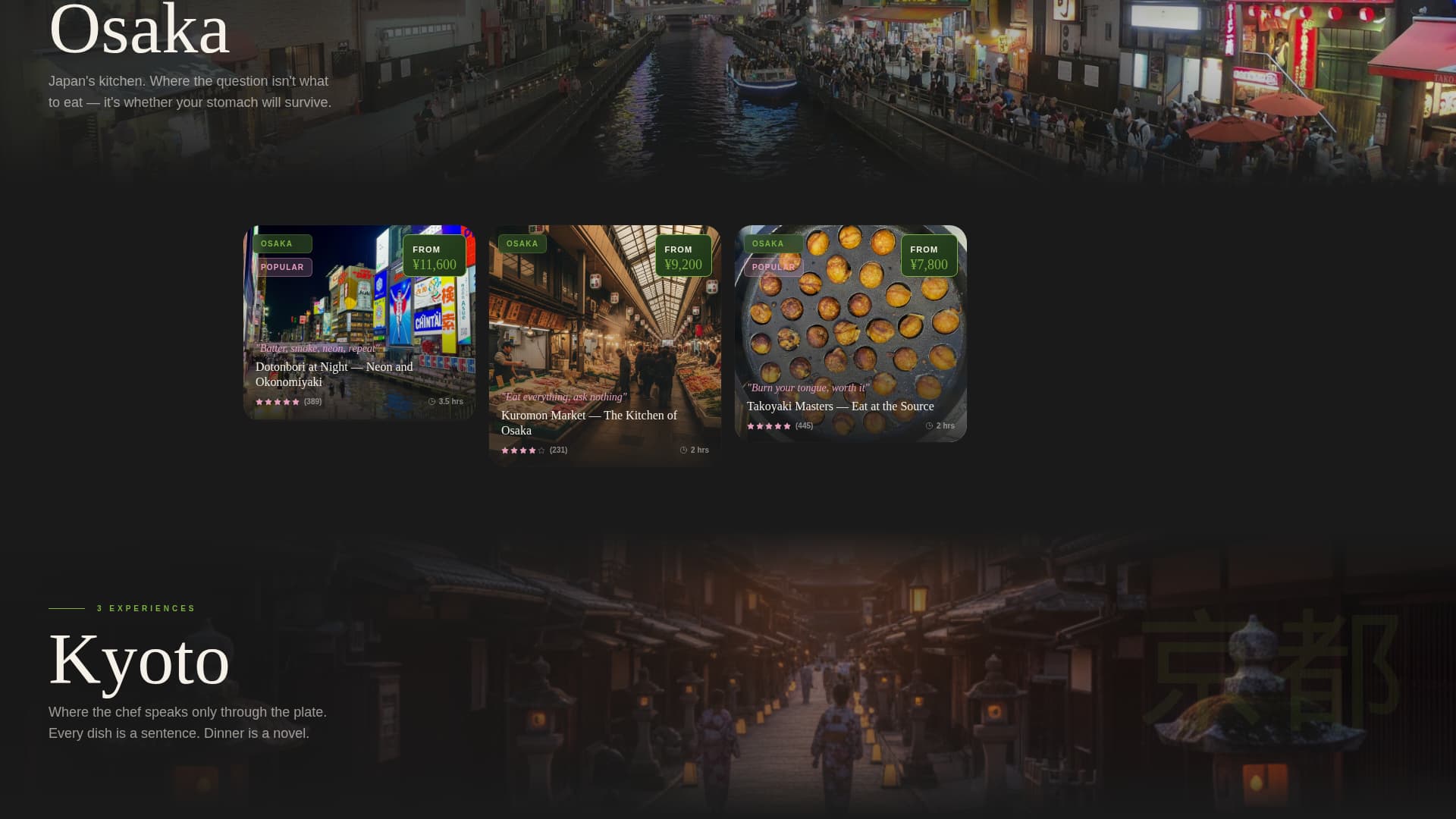 Umami - Immersive Culinary Landing Page Template