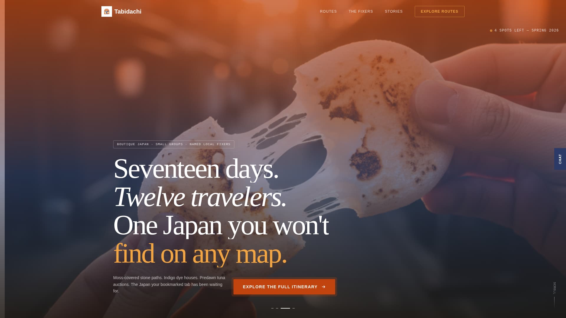 Tabidachi - Immersive Japan Landing Page Template