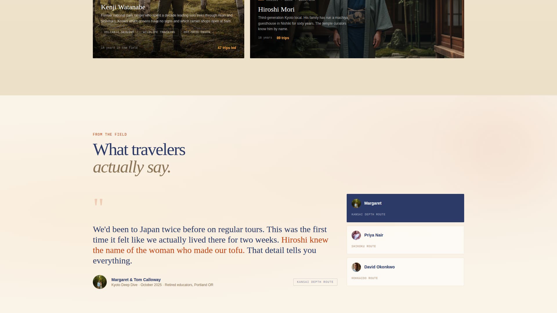 Tabidachi - Immersive Japan Landing Page Template