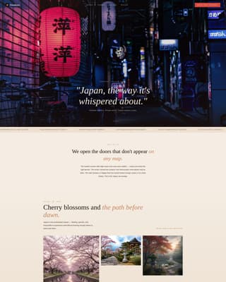 Japan Travel Specialist Booking Website Template