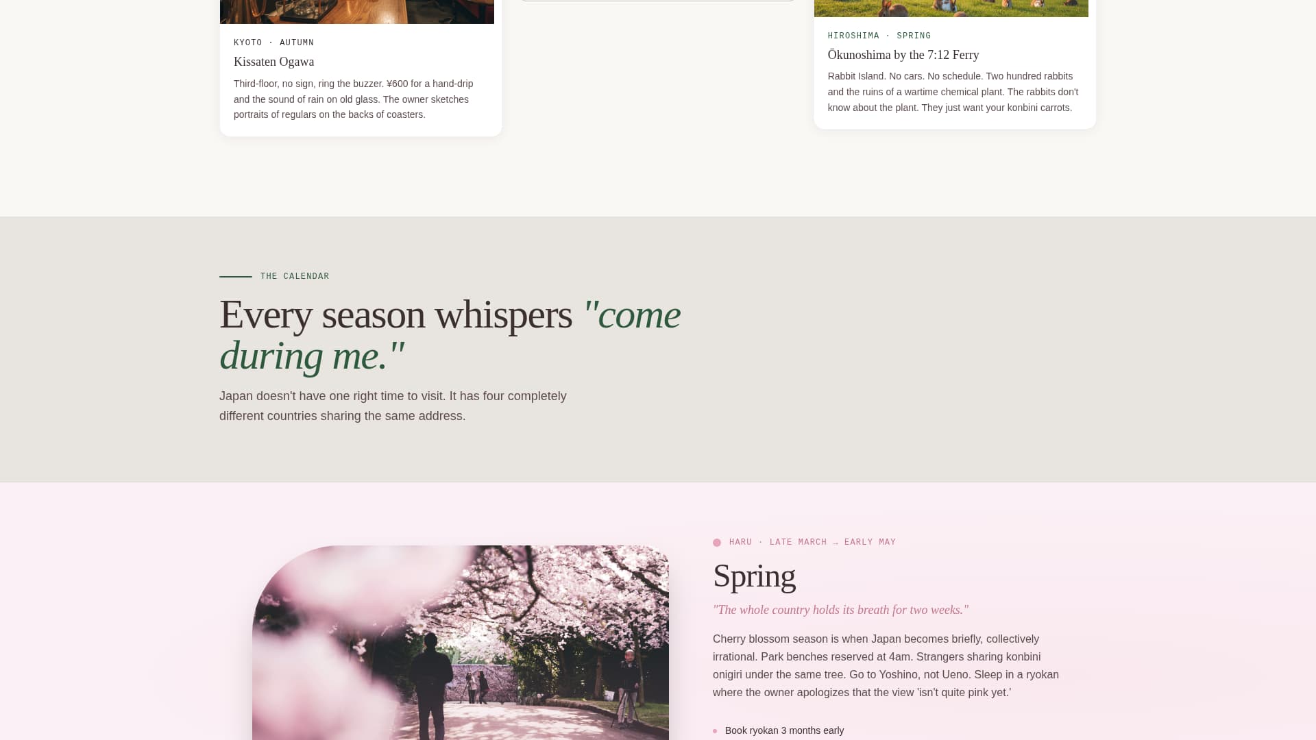 Michi - Immersive Solotravel Landing Page Template