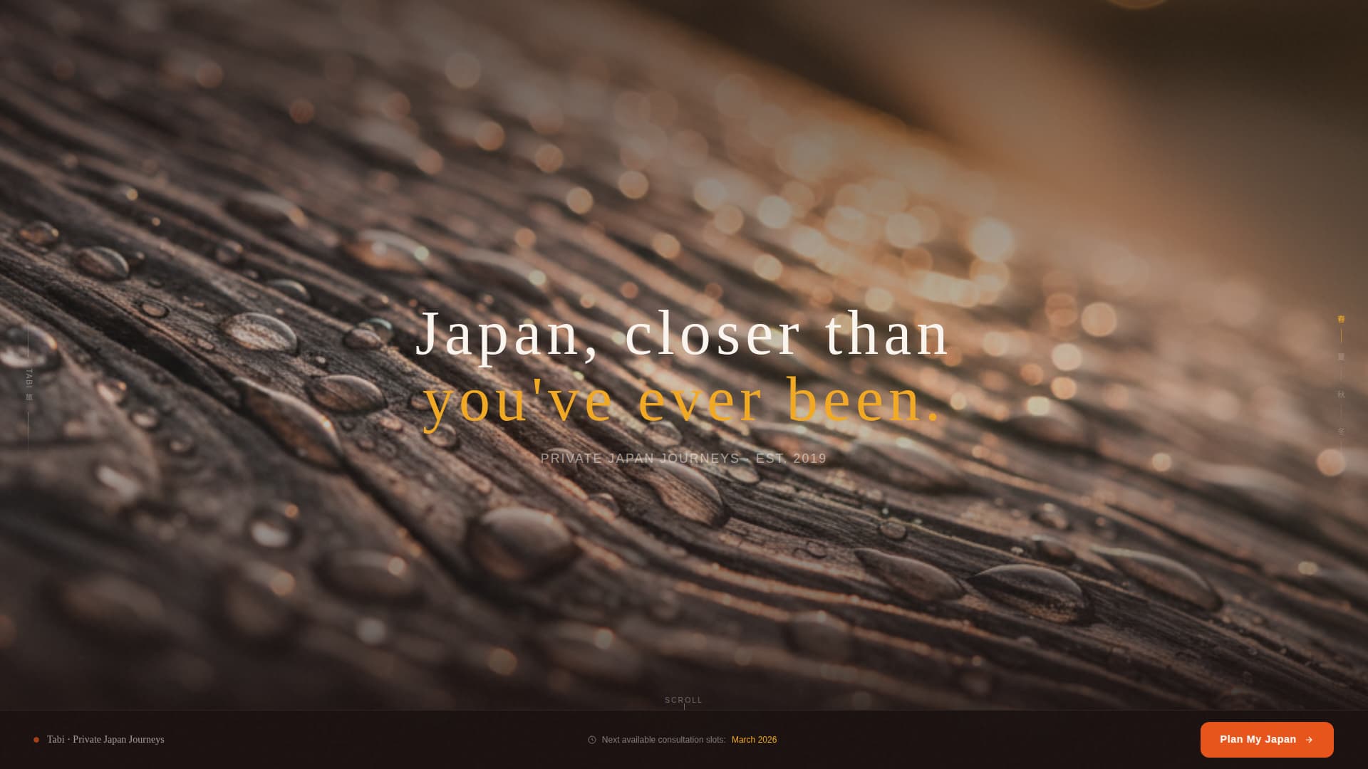 Tabi - Immersive Japan Landing Page Template