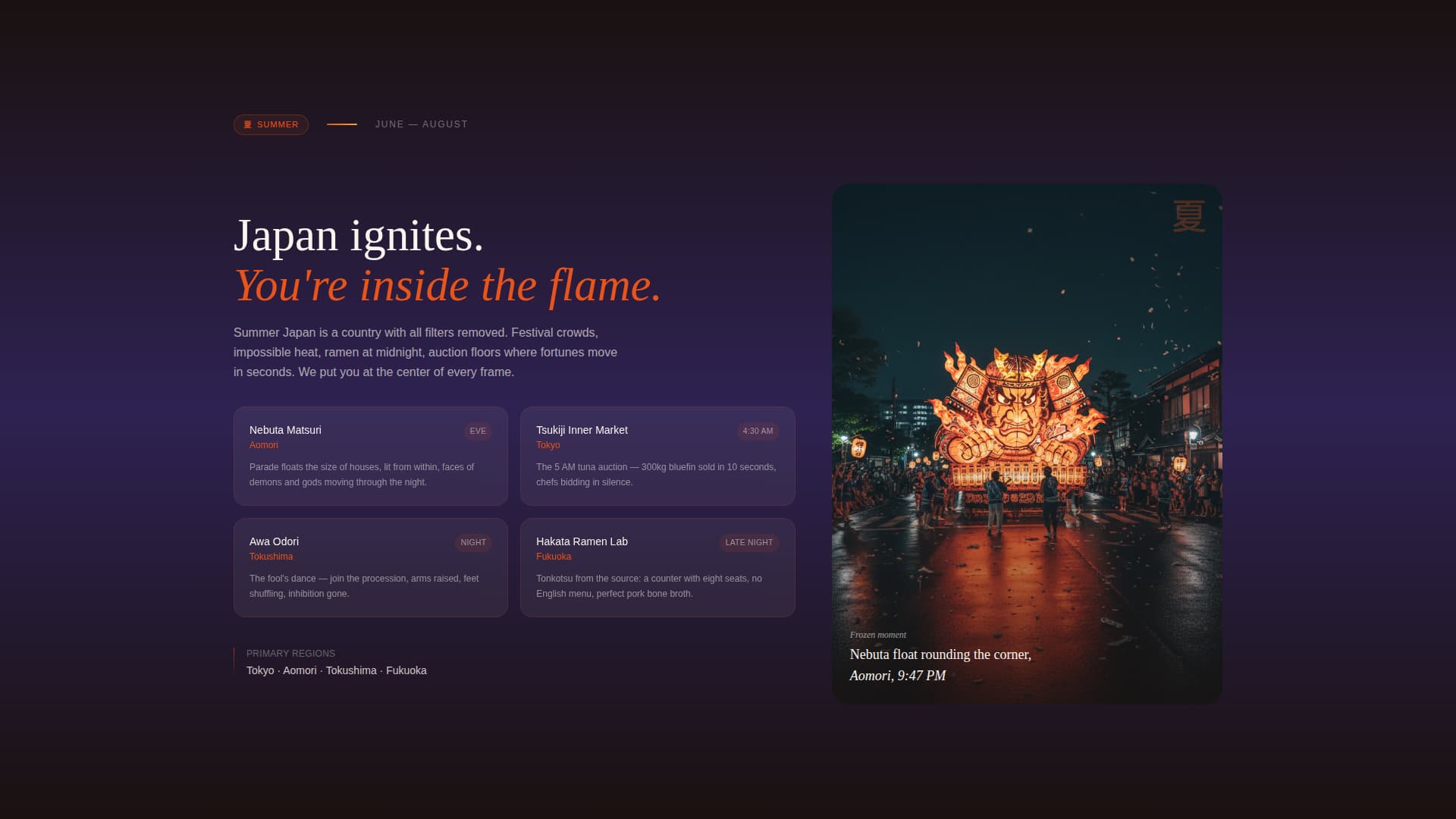 Tabi - Immersive Japan Landing Page Template