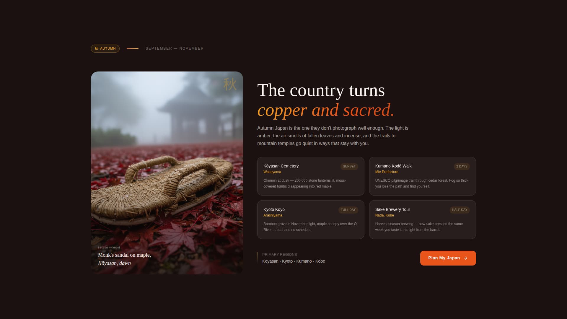 Tabi - Immersive Japan Landing Page Template
