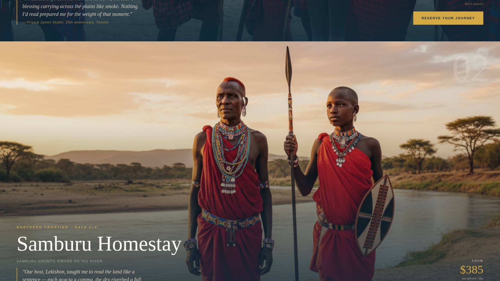 Safari - Immersive Cultural Landing Page Template